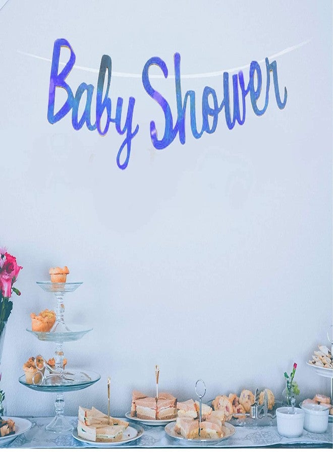 AMFIN® Baby Shower Banner Baby Shower Banner Decoration Baby shower decoration items set Maternity Shoot Props Accessories - Blue - Image 2